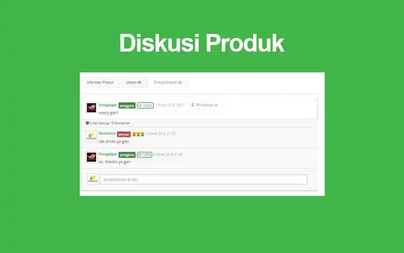 diskusi produk tokopedia